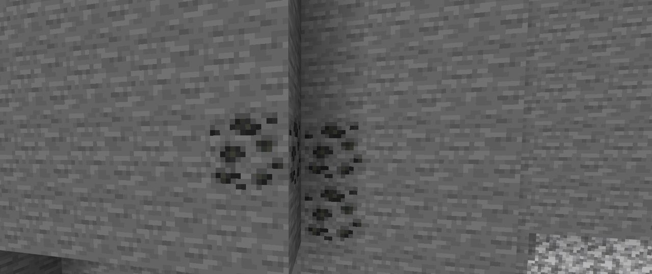マイクラの石炭鉱石(たいまつの材料になる石炭が取れるブロック)