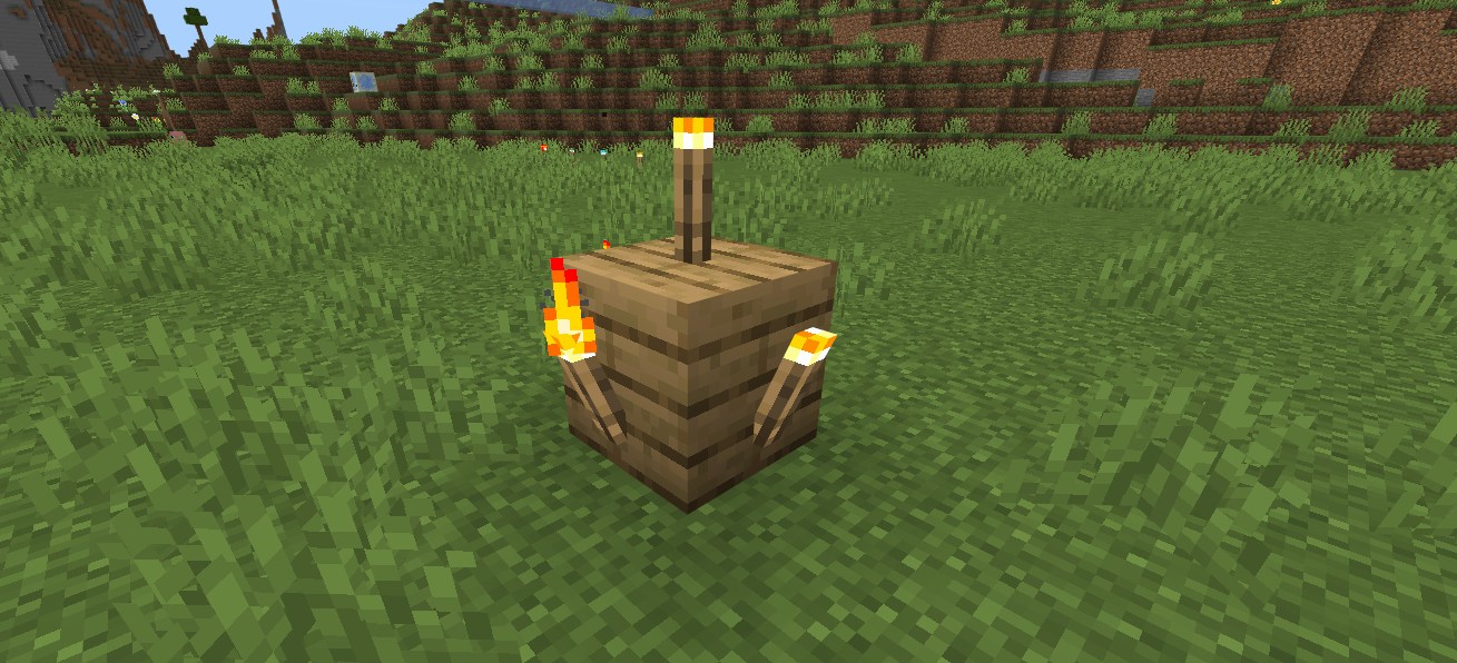 マイクラたいまつの作り方と置き方