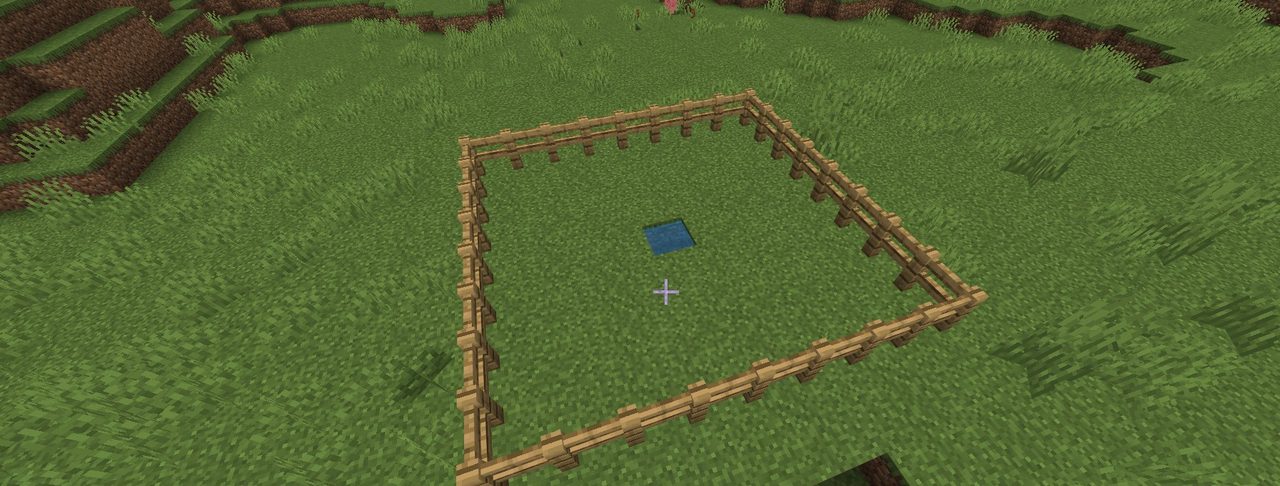 マイクラの9×9マスの基本の畑