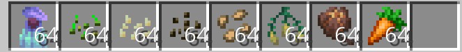 マイクラの畑に植えられる作物